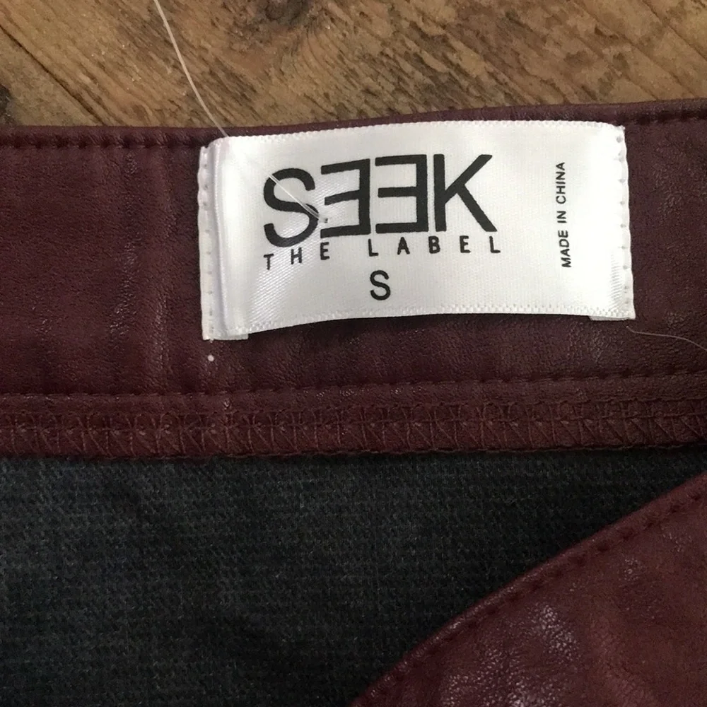 Seek the label vegan leather mini skirt sz S
